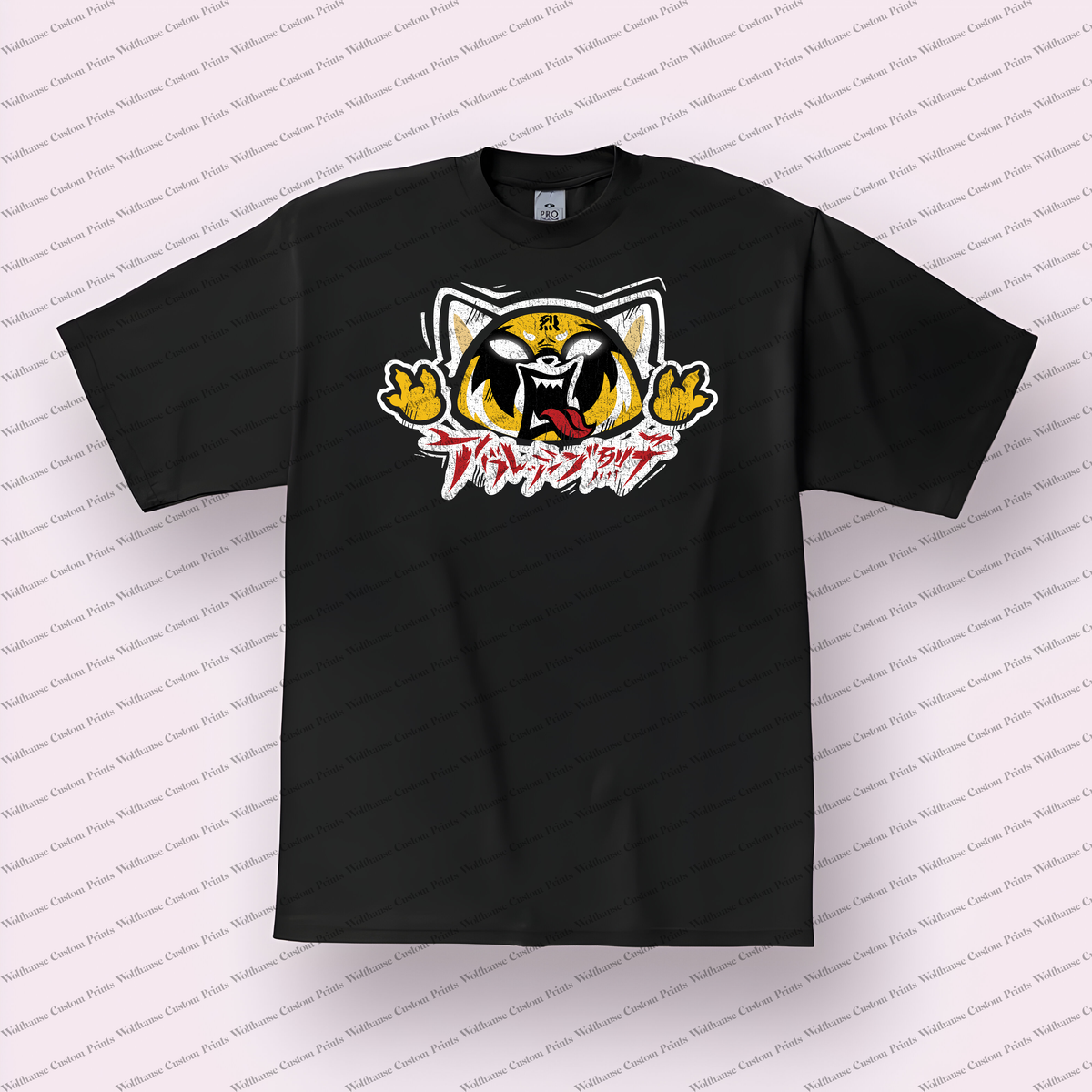 Retsuko Rage Scream Metal Face Distressed Anime Graphic T-Shirt