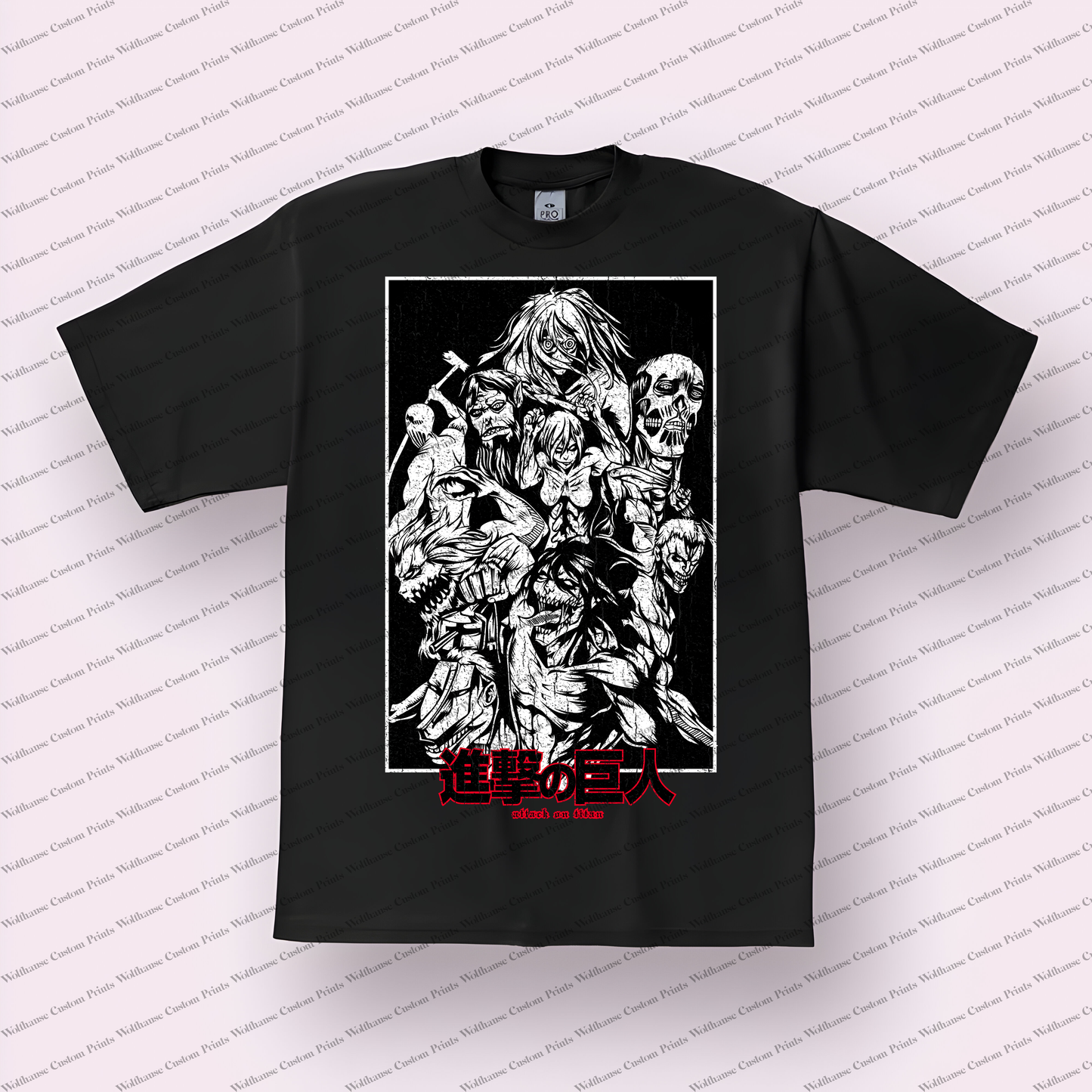 Attack on Titan Titan Collage Distressed Graphic Tee