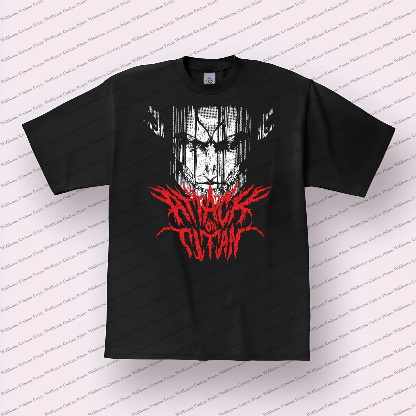 Attack on Titan Eren Yeager Metal Logo Tee Distressed Graphic Tee