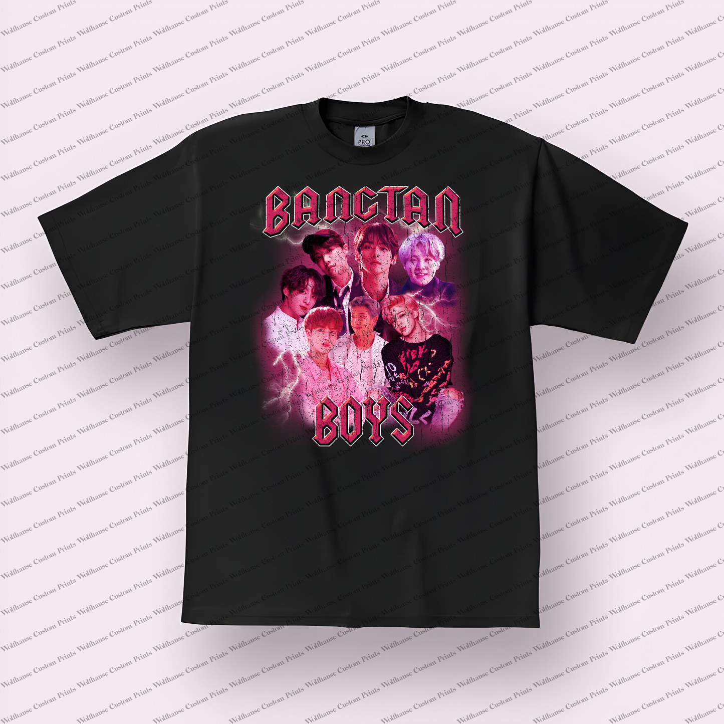 BTS Bangtan Boys Distressed Graphic Tee