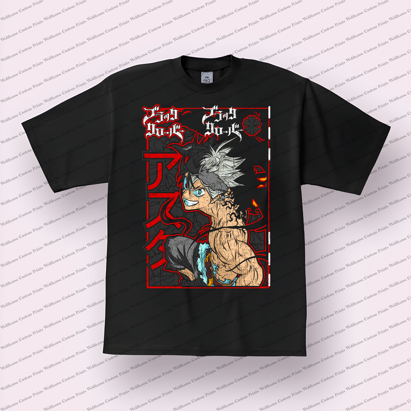 Black Clover Asta "Black Asta" Form Distressed Graphic Tee