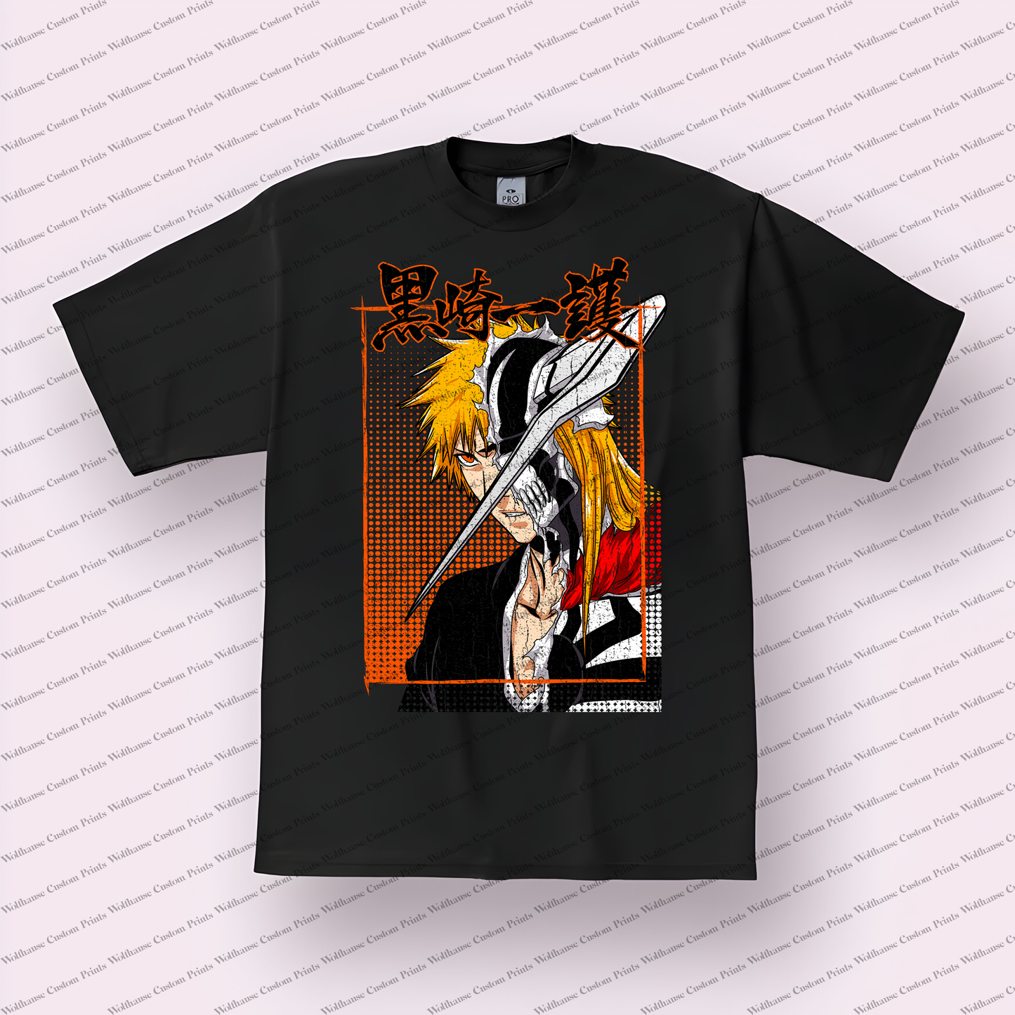 Bleach Ichigo Kurosaki Soul Reaper Distressed Graphic Tee