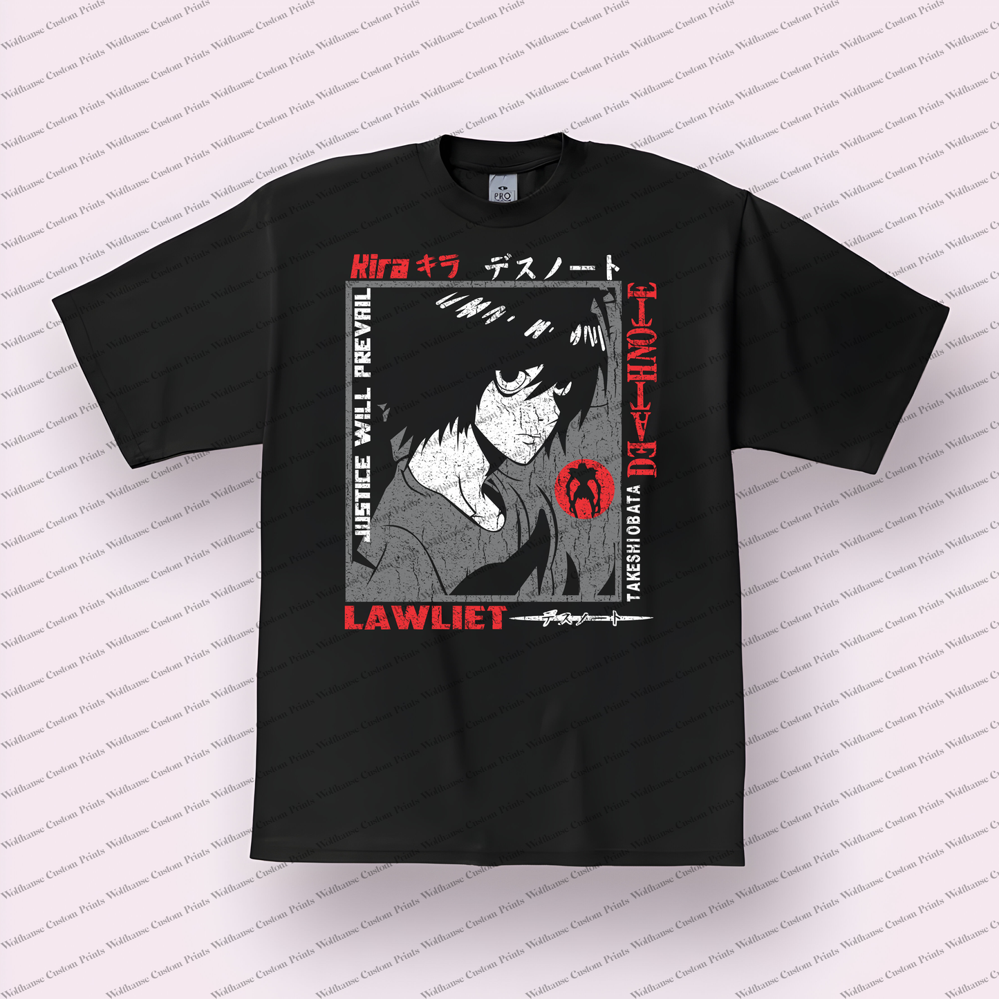 Death Note Lawliet Distressed Graphic Tee