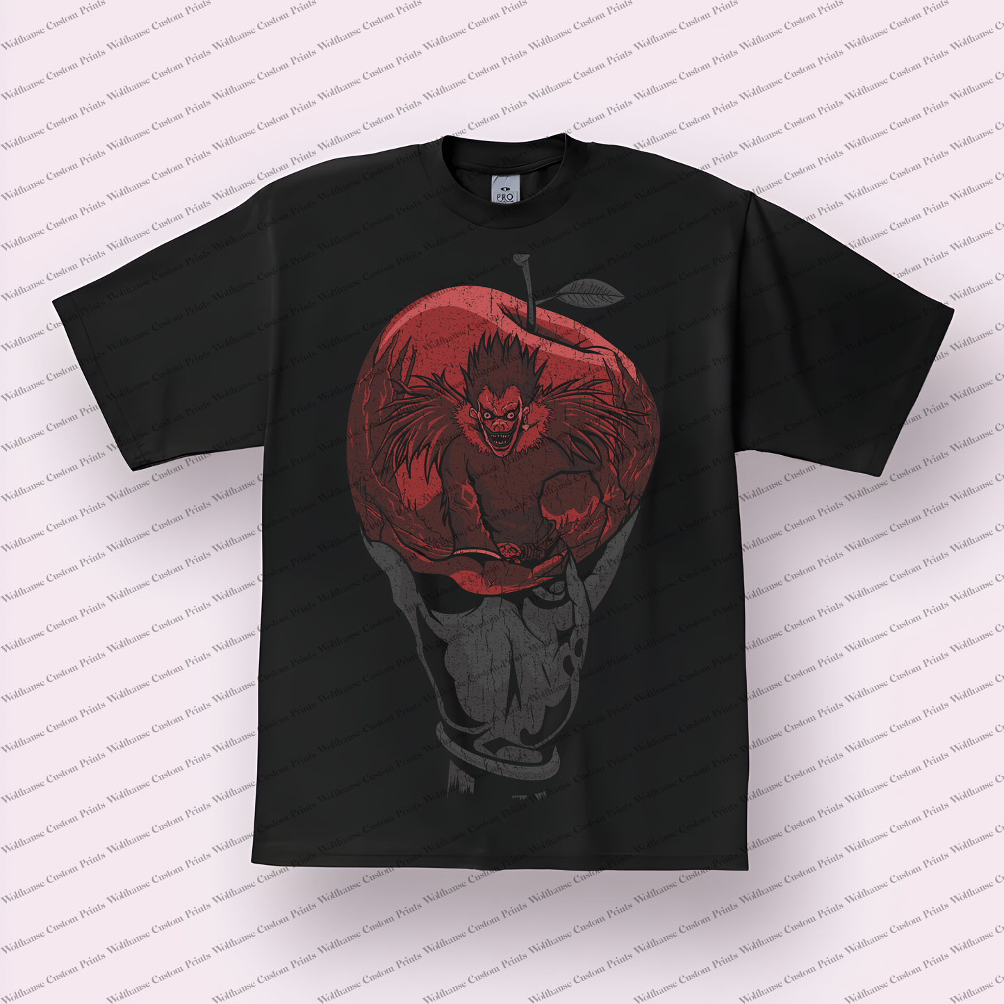 Death Note Ryuk Apple Distressed Graphic Tee