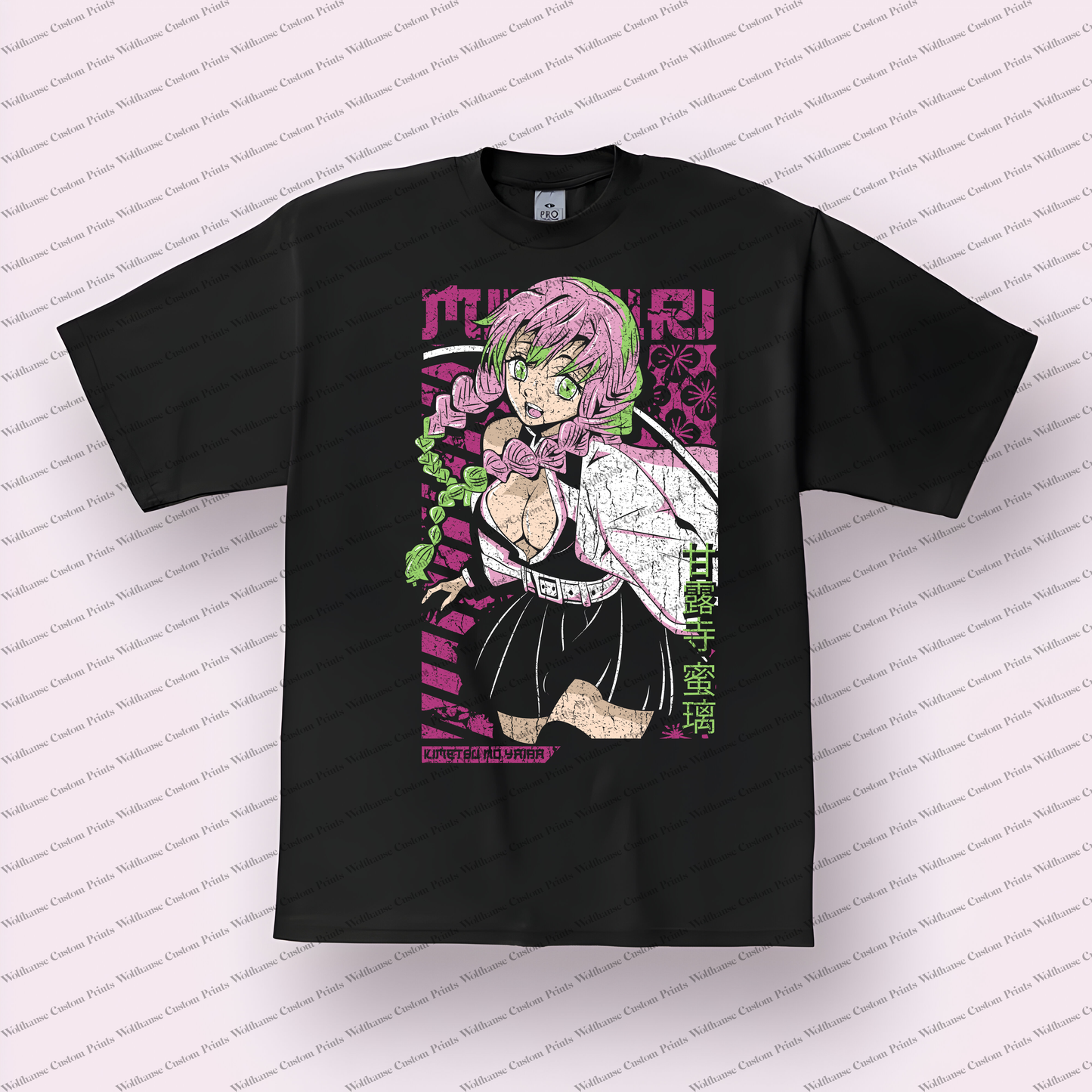 Demon Slayer Distressed Design Graphic Tee