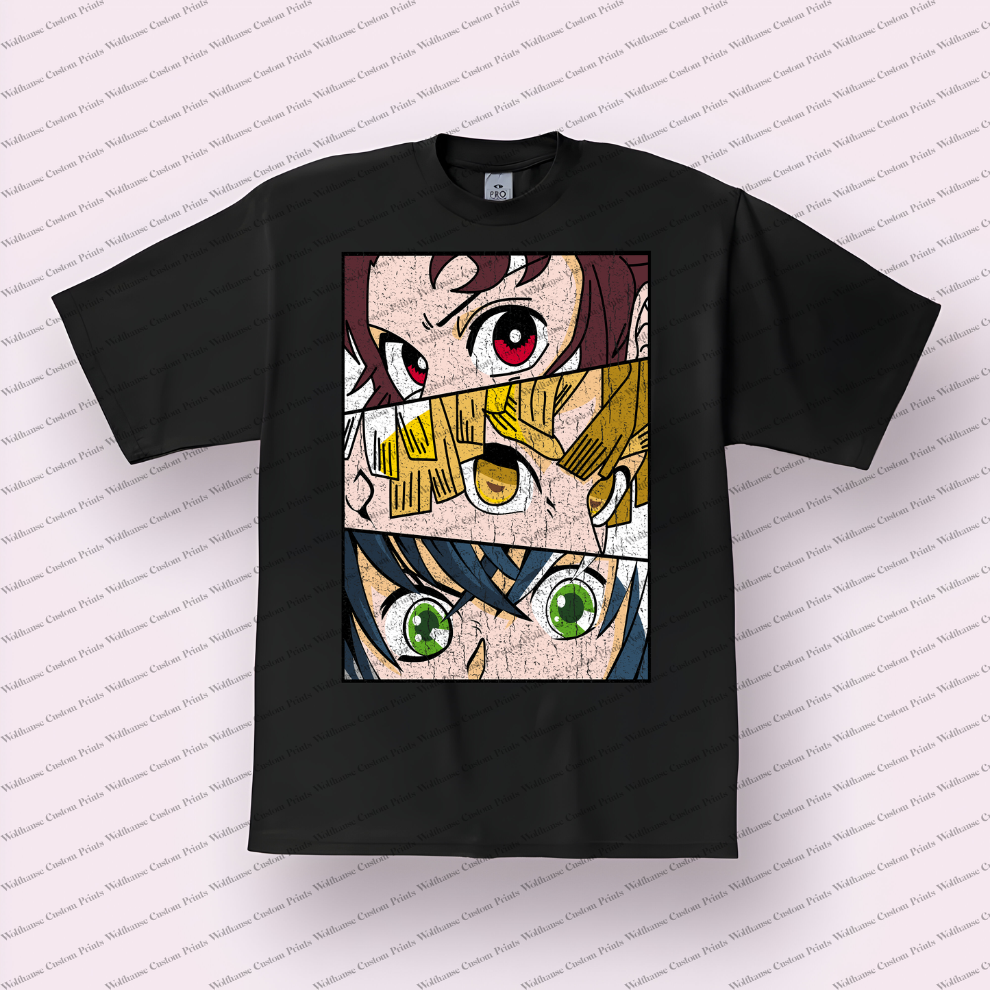 Demon Slayer Distressed Design Graphic Tee