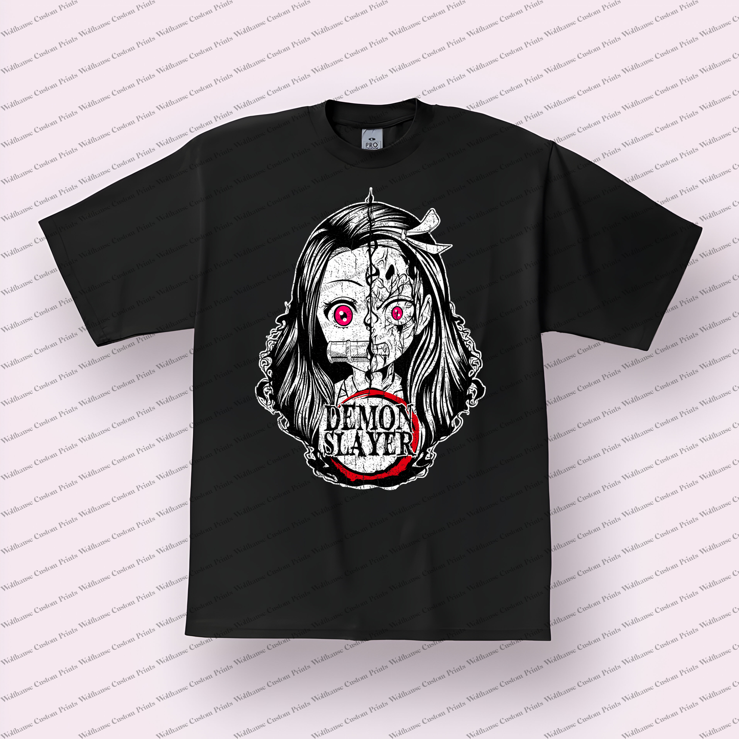 Demon Slayer Distressed Design Graphic Tee