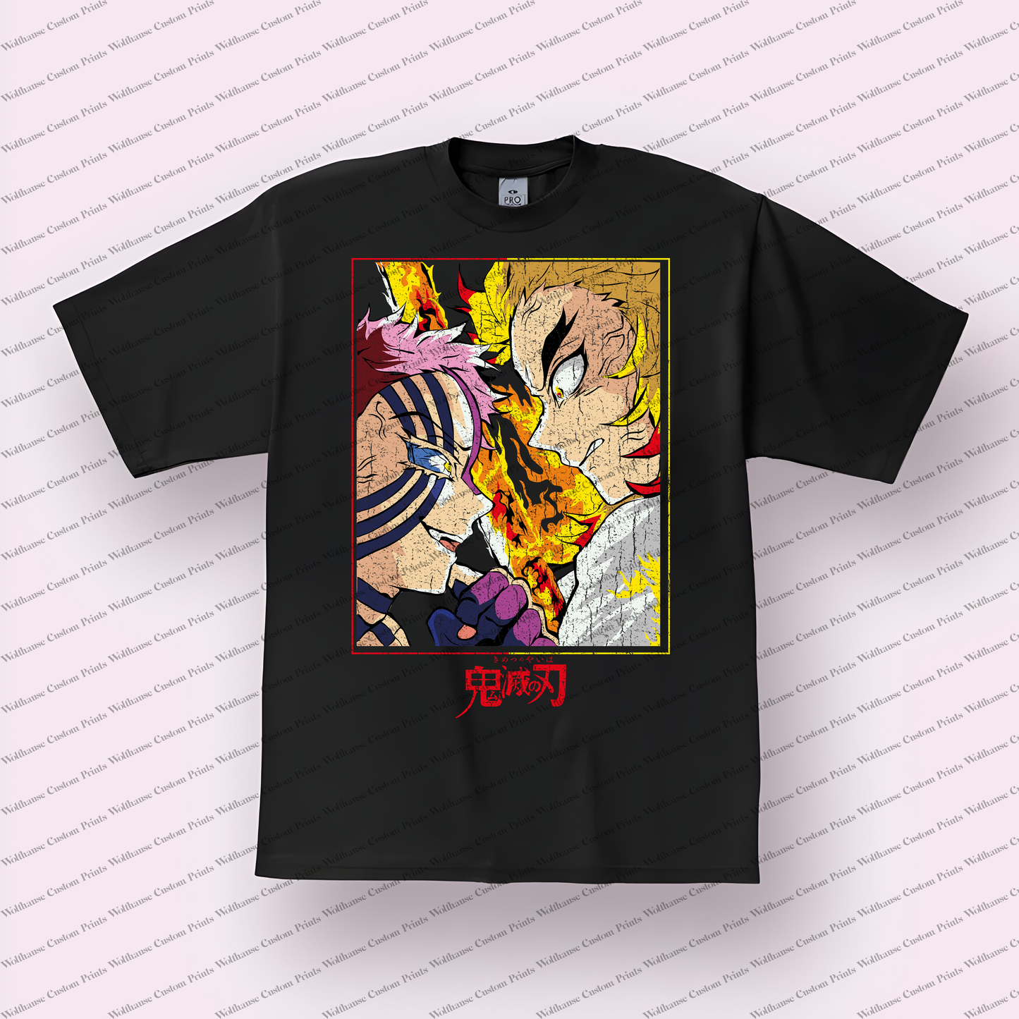 Demon Slayer Distressed Design Graphic Tee
