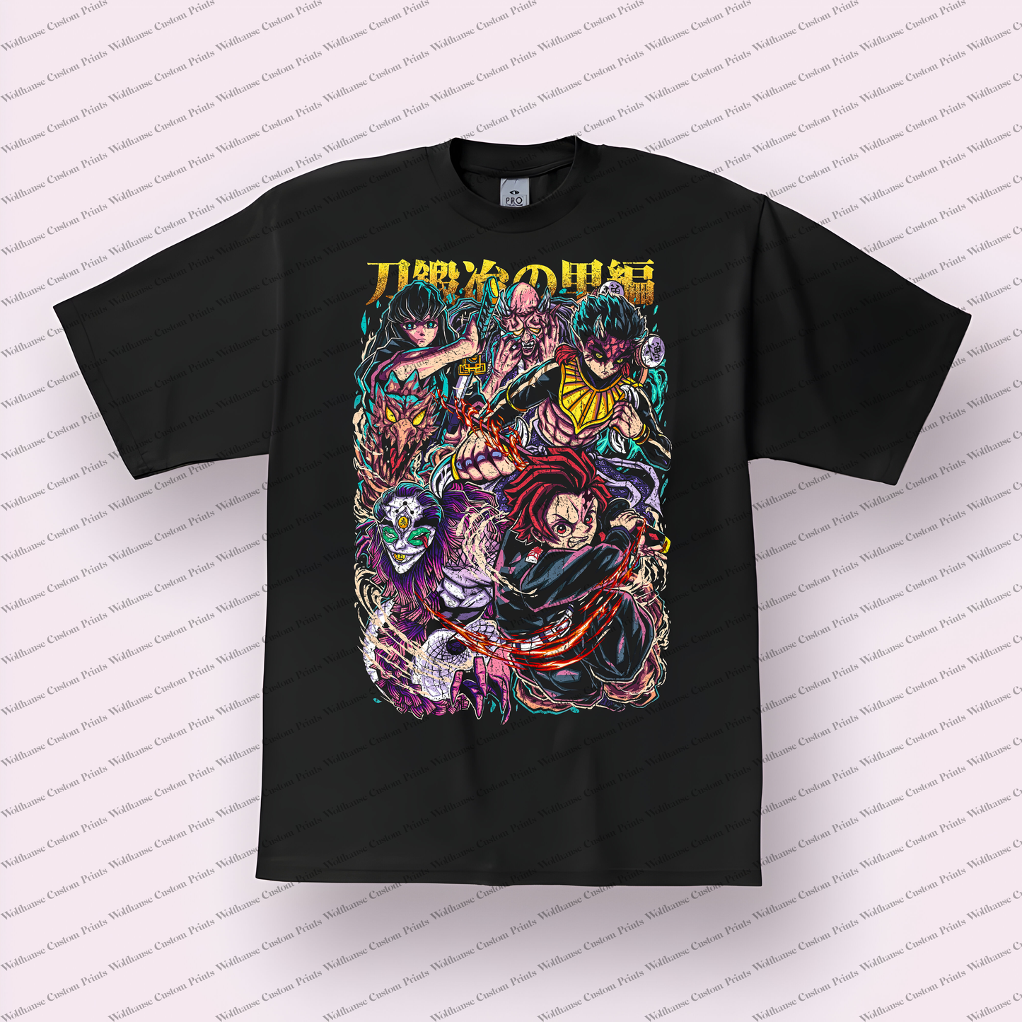 Demon Slayer Distressed Design Graphic Tee