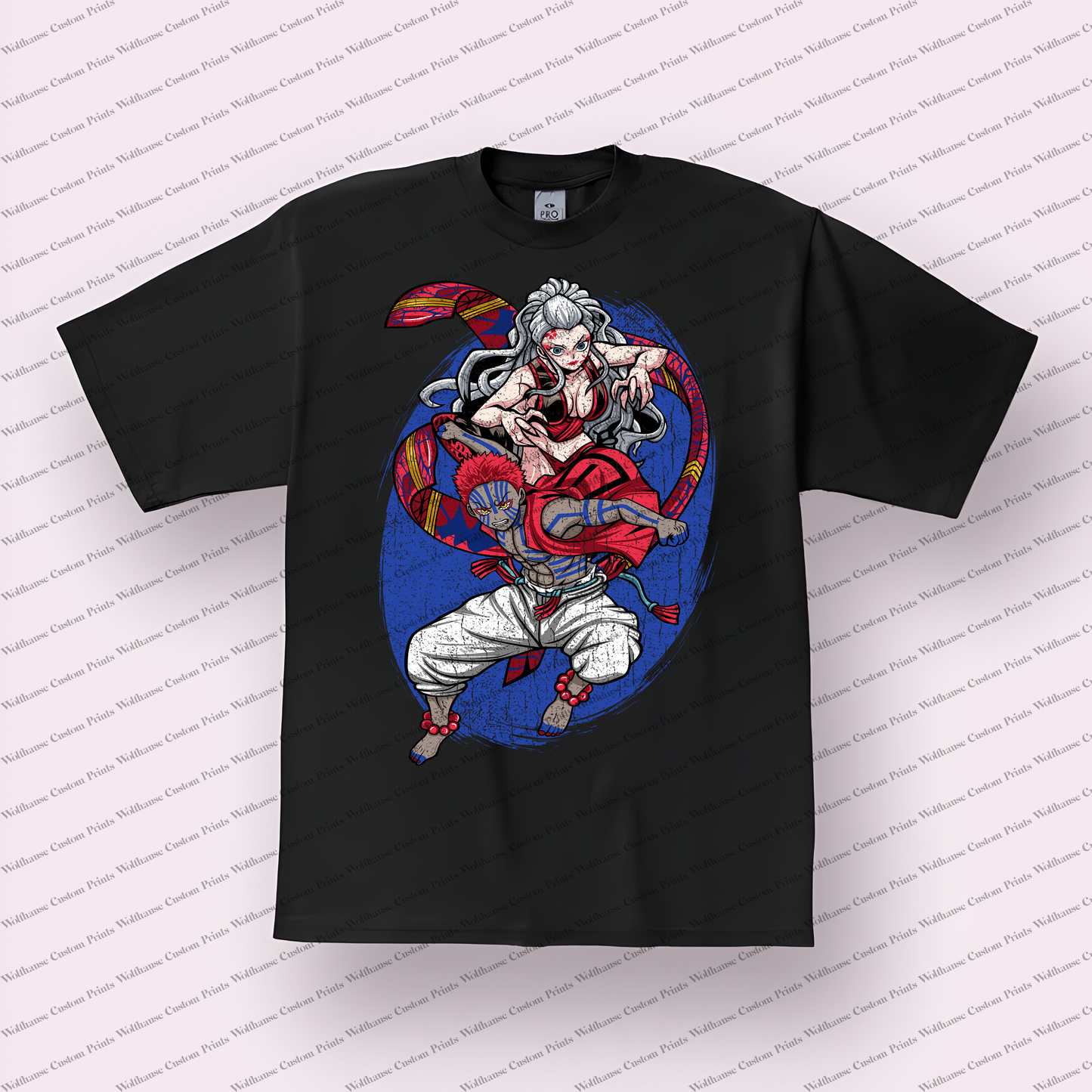 Demon Slayer Distressed Design Graphic Tee