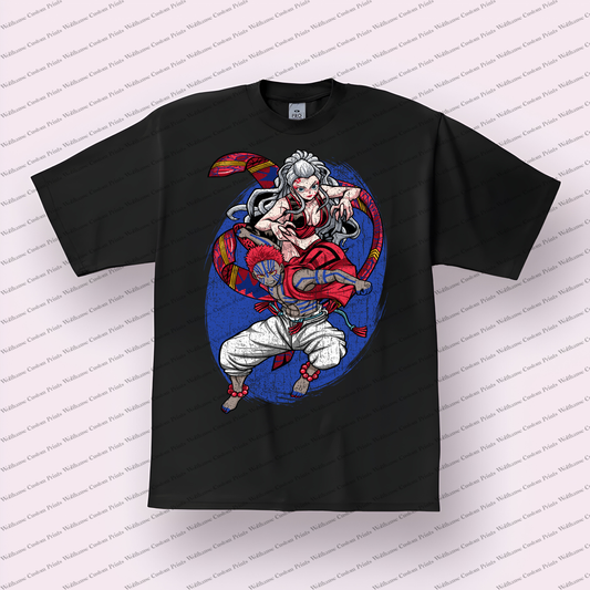 Demon Slayer Distressed Design Graphic Tee