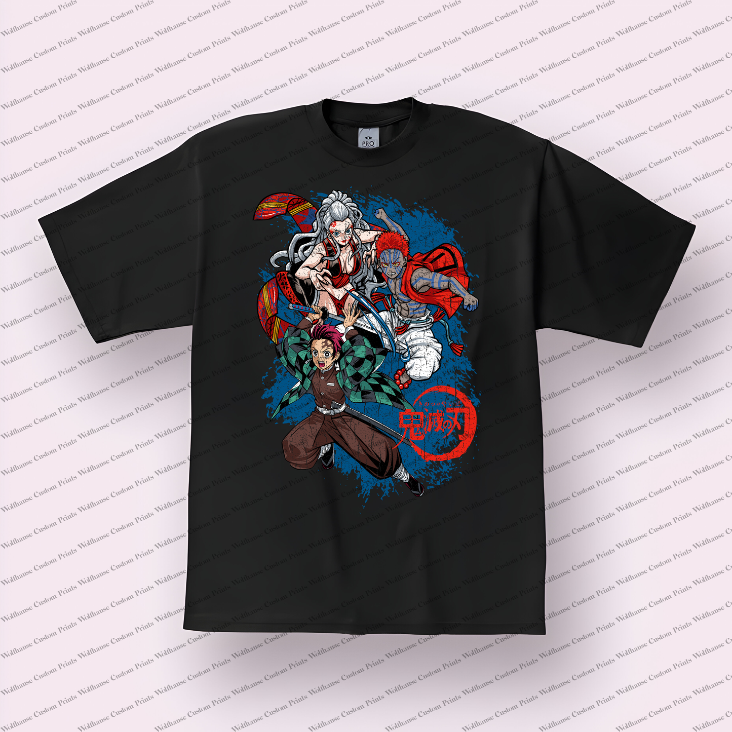 Demon Slayer Distressed Design Graphic Tee