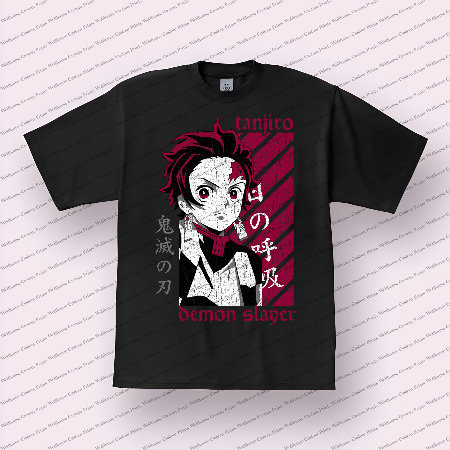 Demon Slayer Distressed Design Graphic Tee