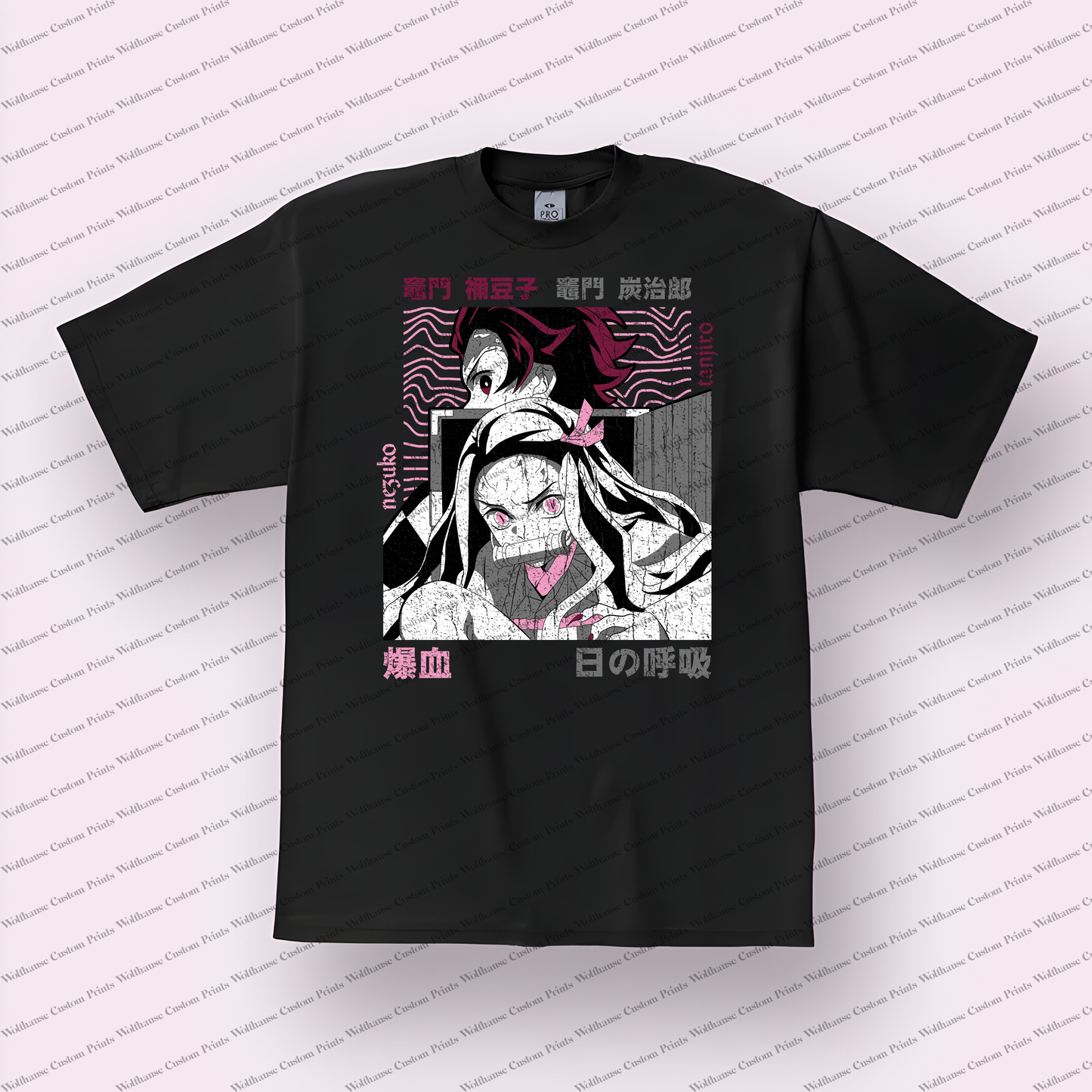 Demon Slayer Distressed Design Graphic Tee