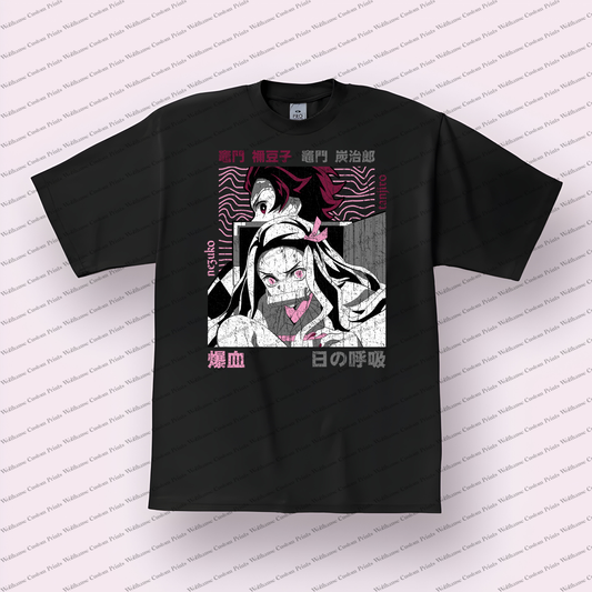 Demon Slayer Distressed Design Graphic Tee