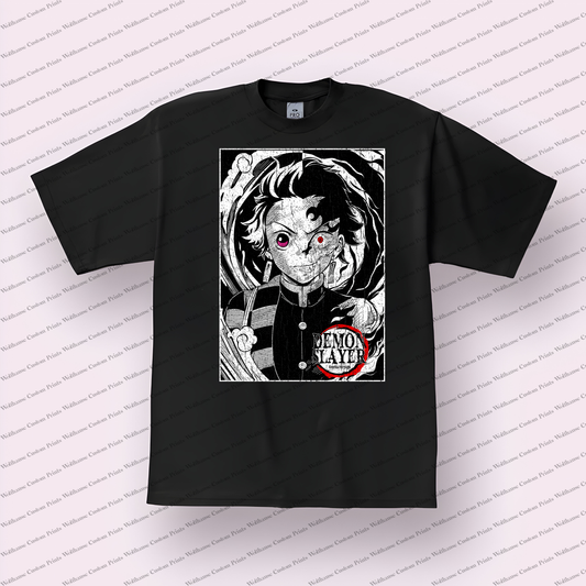 Demon Slayer Distressed Design Graphic Tee