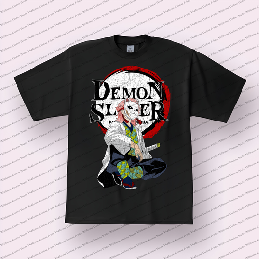 Demon Slayer Distressed Design Graphic Tee