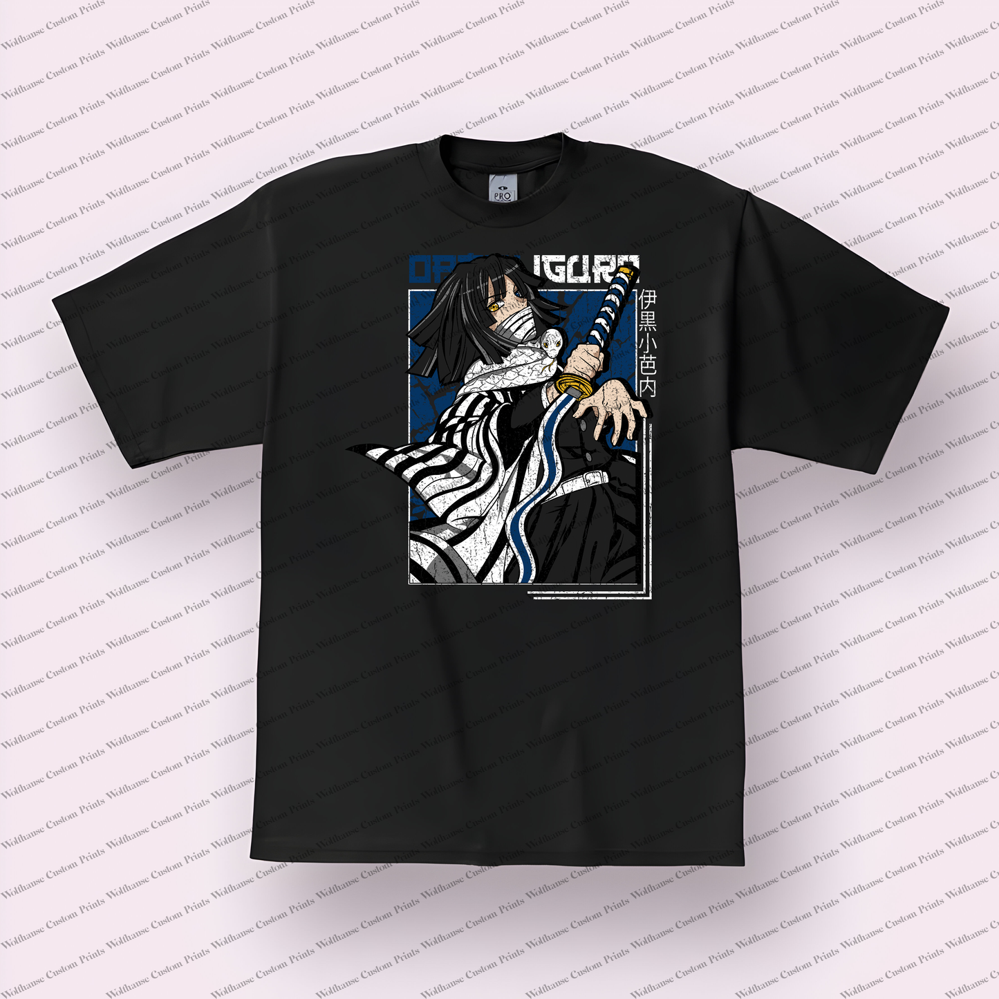 Demon Slayer Distressed Design Graphic Tee