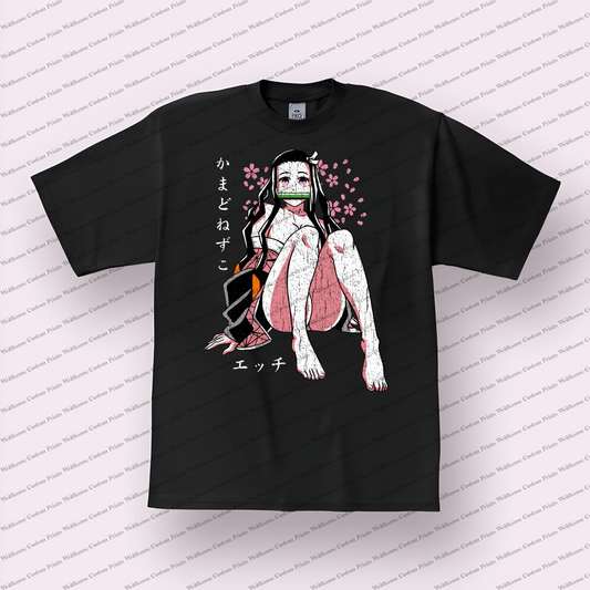 Demon Slayer Distressed Design Graphic Tee