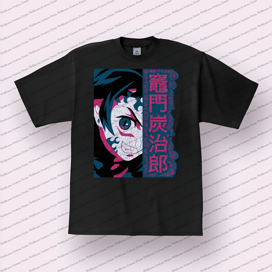 Demon Slayer Distressed Design Graphic Tee