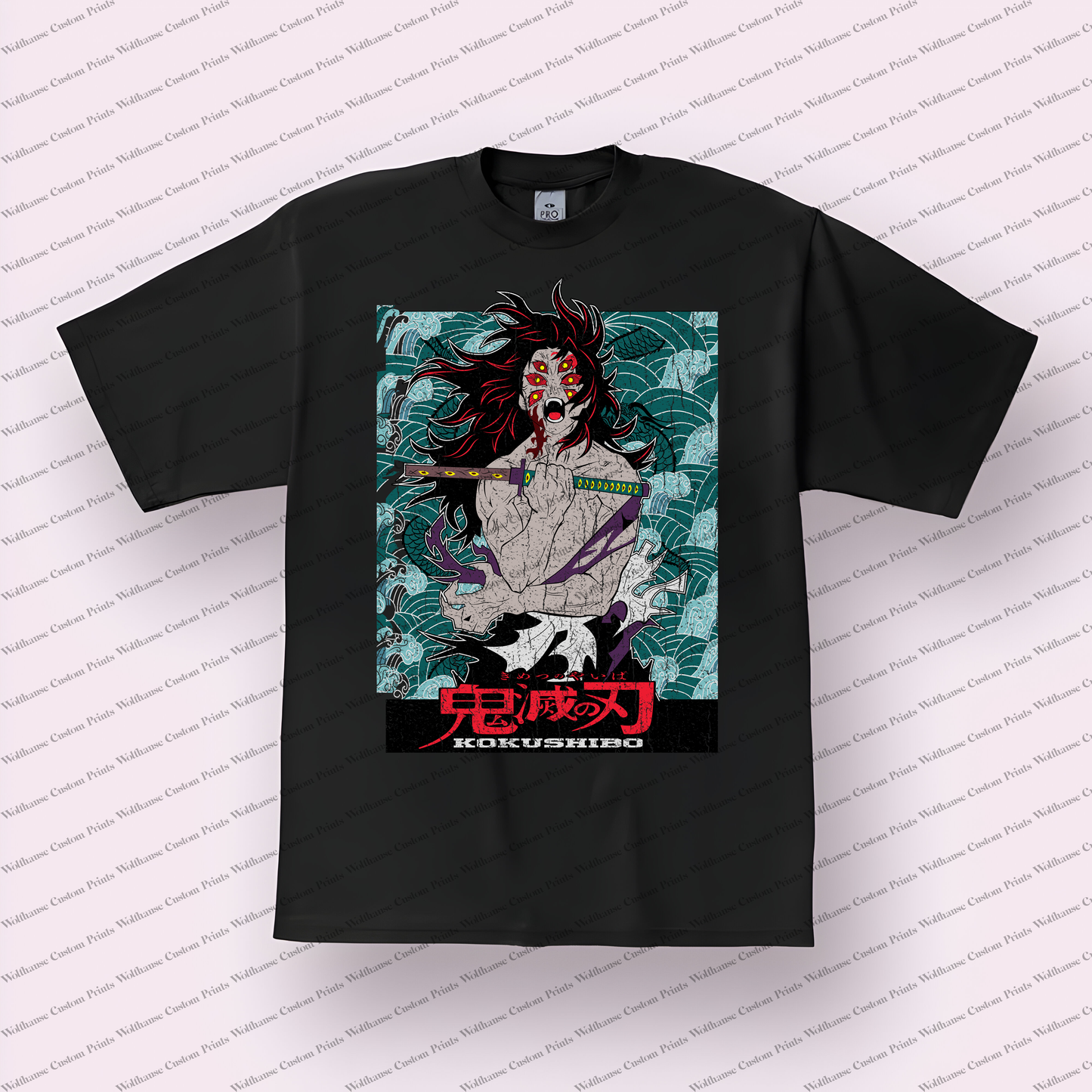 Demon Slayer Distressed Design Graphic Tee