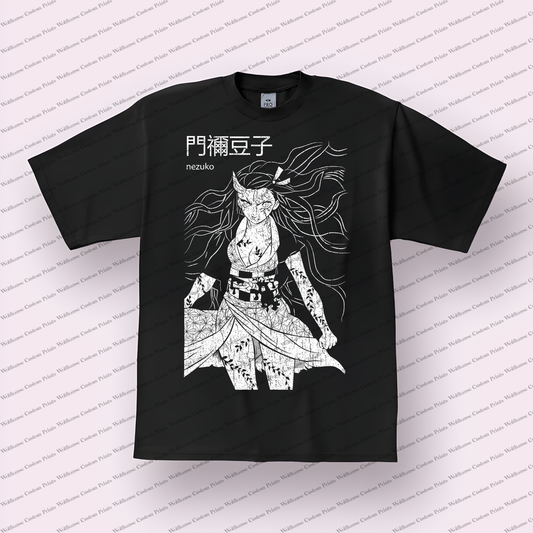 Demon Slayer Distressed Design Graphic Tee