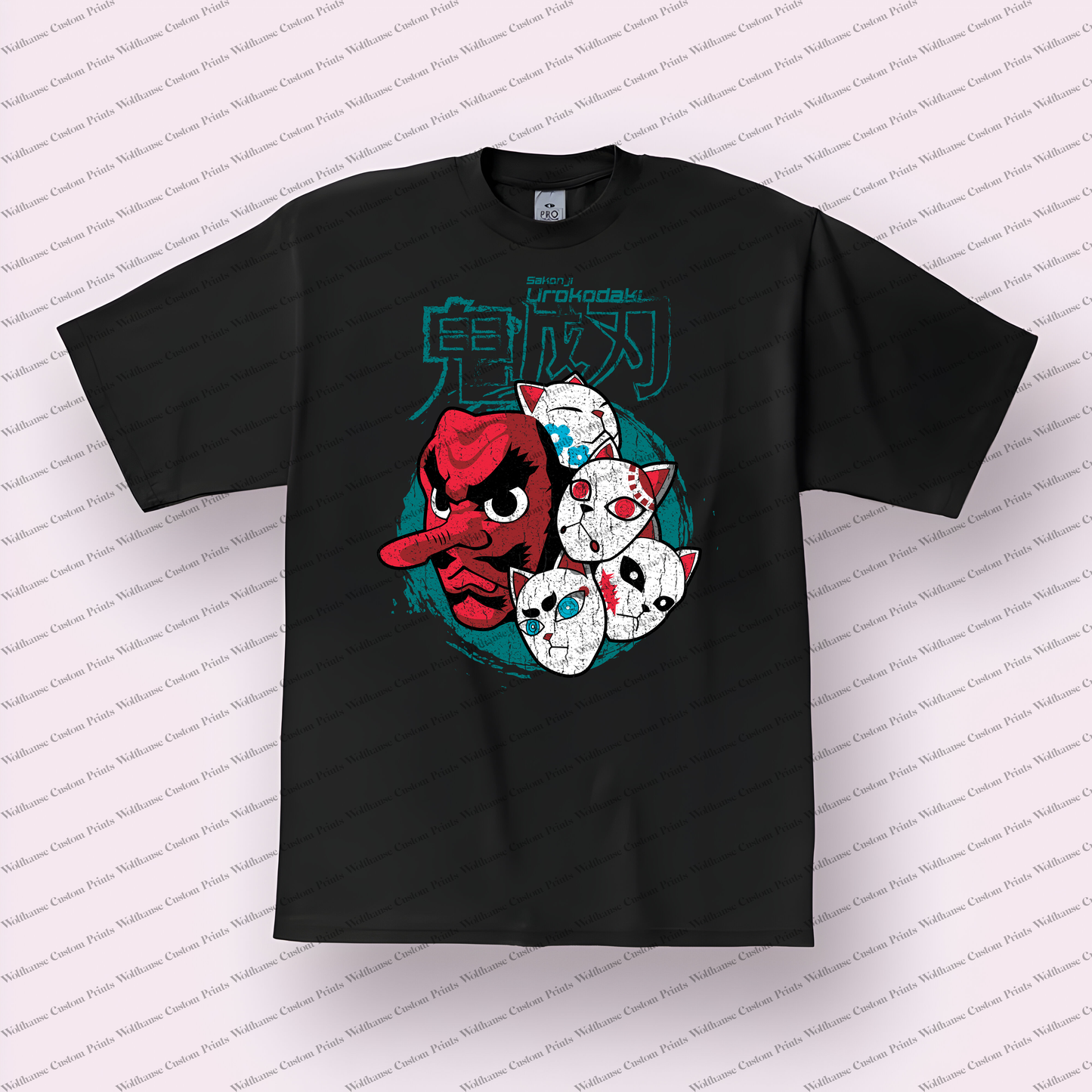 Demon Slayer Distressed Design Graphic Tee