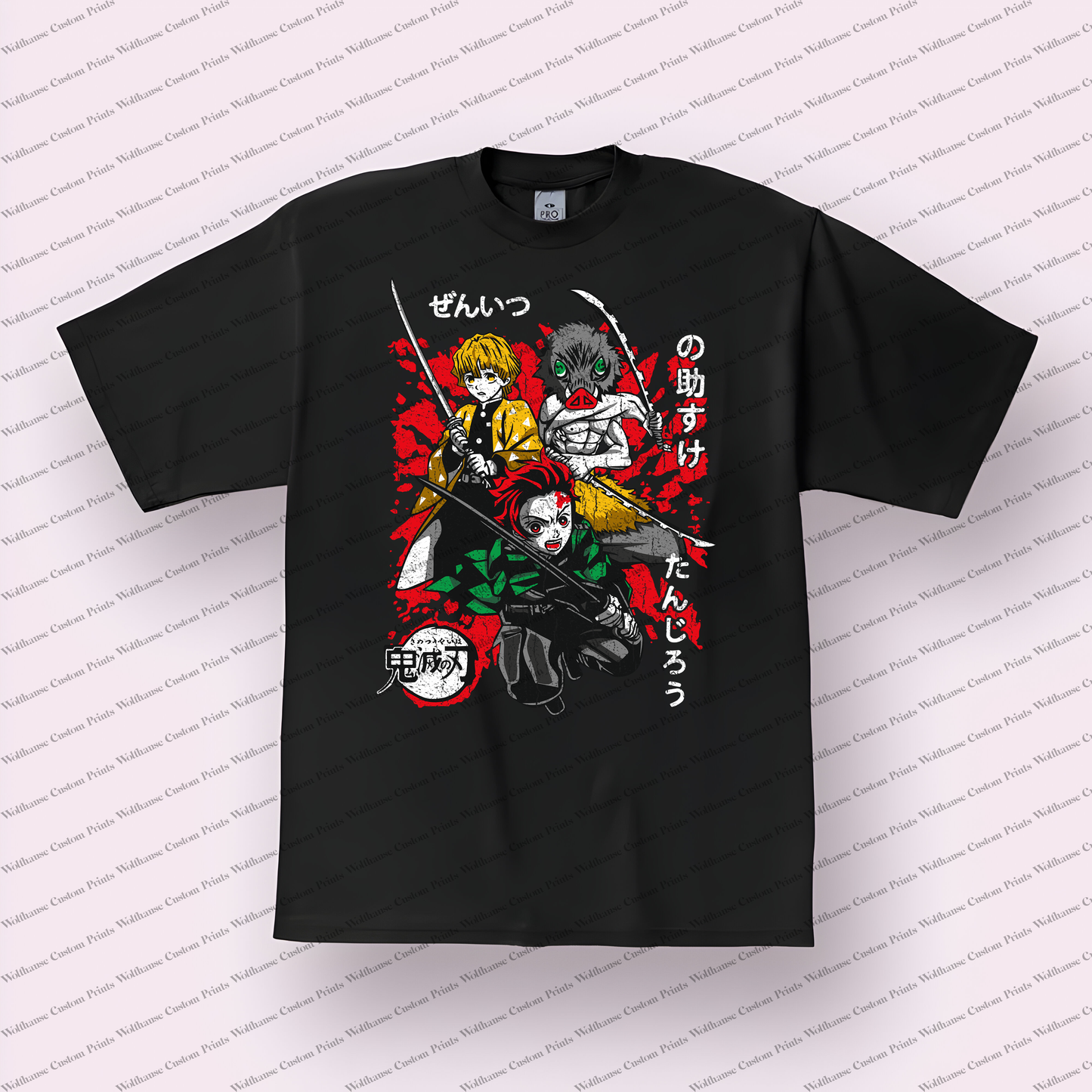 Demon Slayer Distressed Design Graphic Tee
