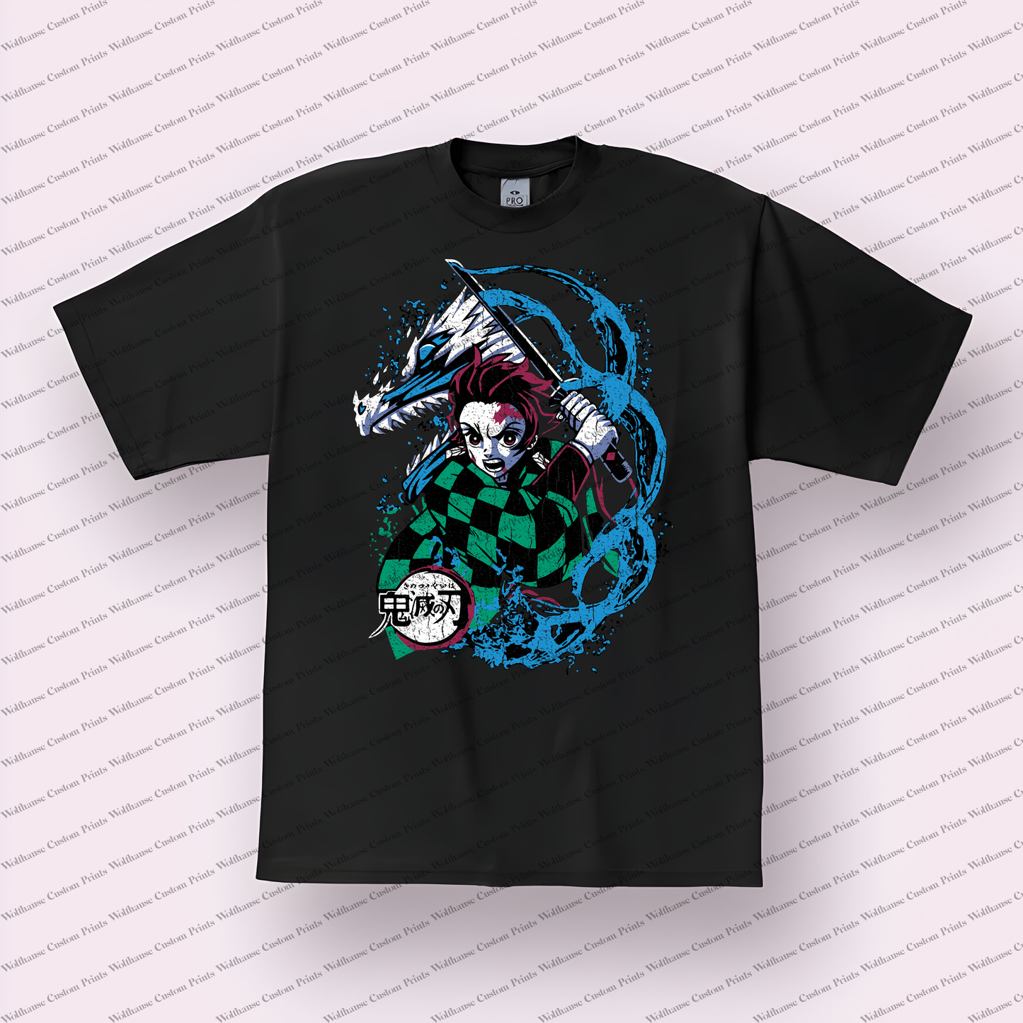 Demon Slayer Distressed Design Graphic Tee