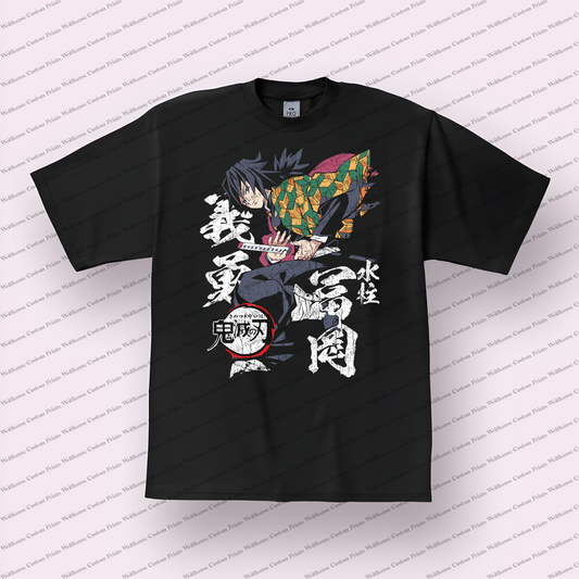 Demon Slayer Distressed Design Graphic Tee