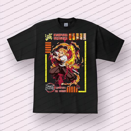 Demon Slayer Distressed Design Graphic Tee