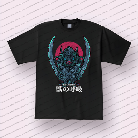 Demon Slayer Distressed Design Graphic Tee