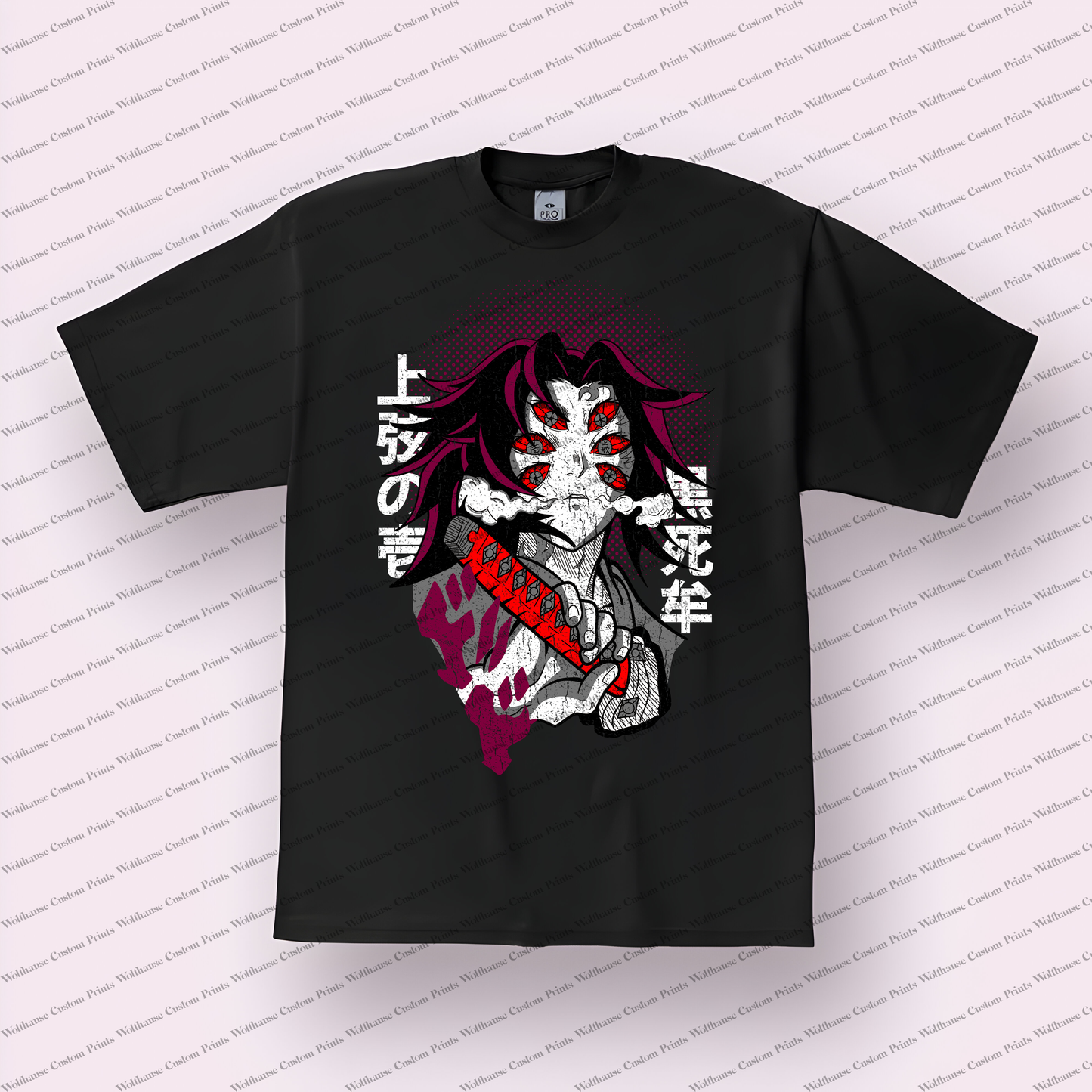 Demon Slayer Distressed Design Graphic Tee