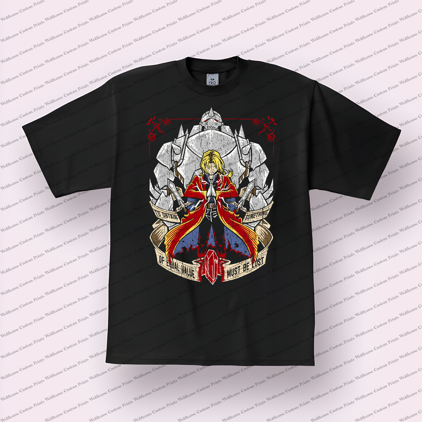 Full Metal Alchamist Distressed Design Graphic Tee
