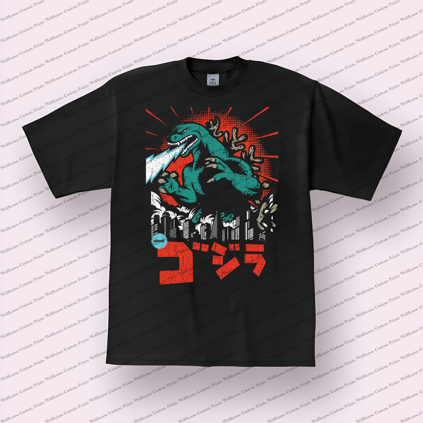 Godzilla Distressed Design Graphic Tee