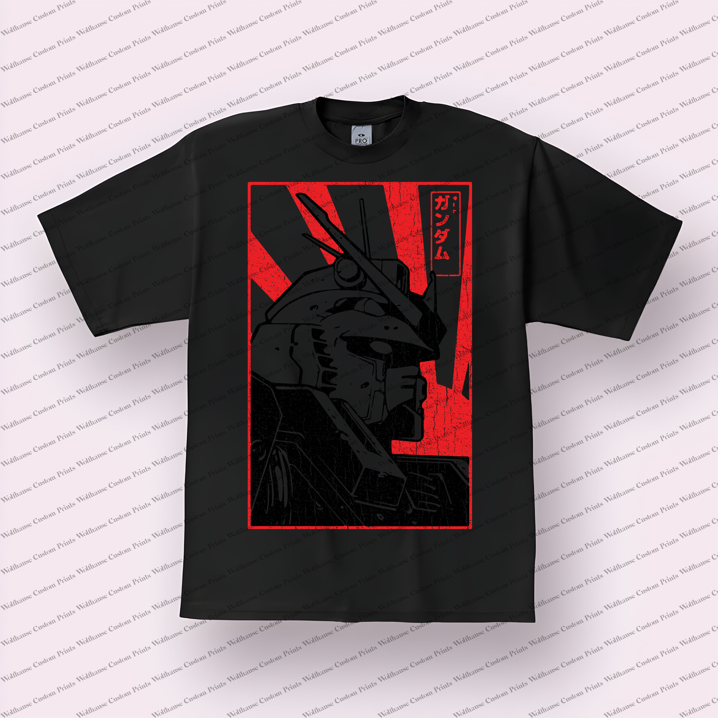 Gundam Distressed Design Graphic Tee