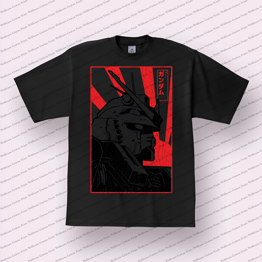 Gundam Distressed Design Graphic Tee