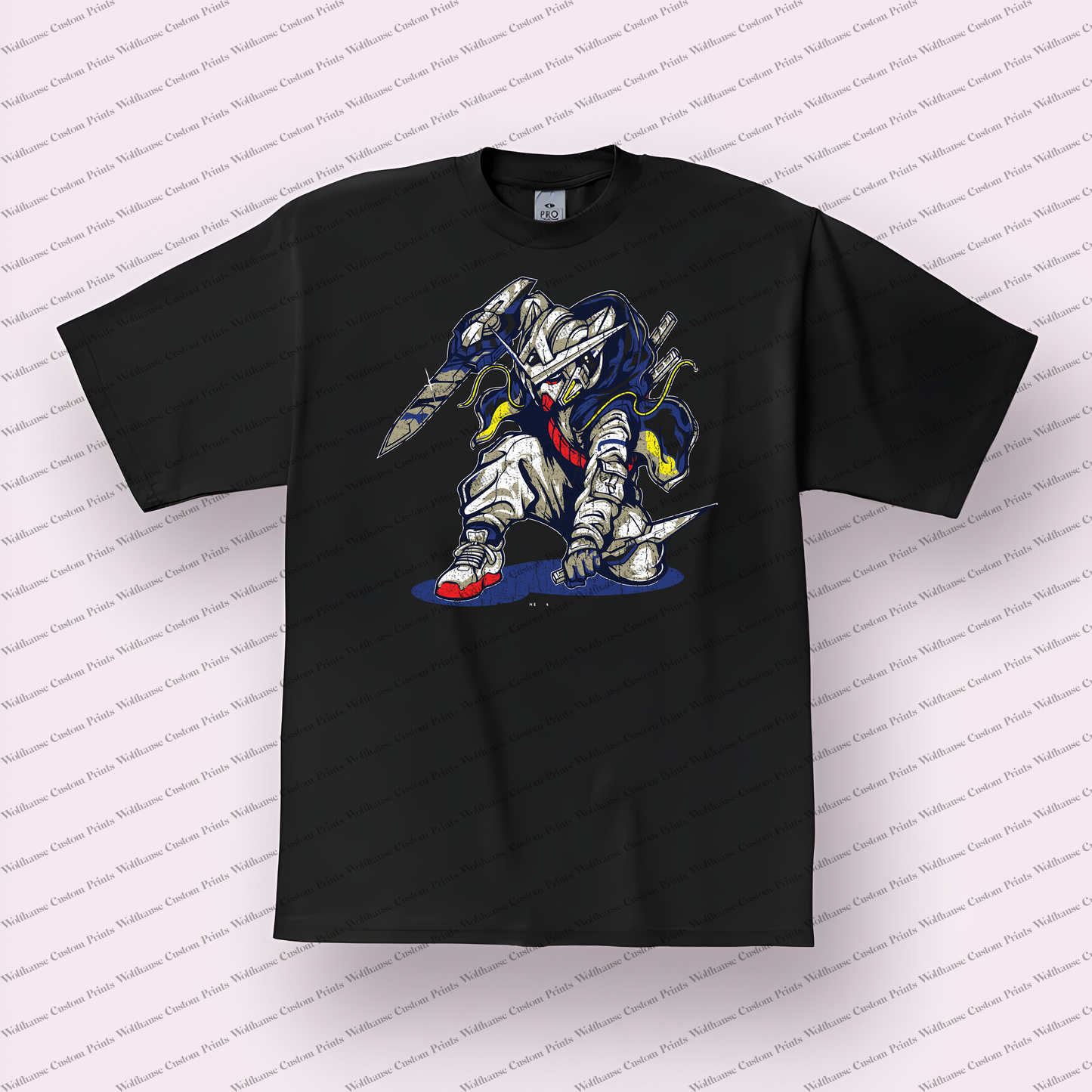 Gundam Distressed Design Graphic Tee