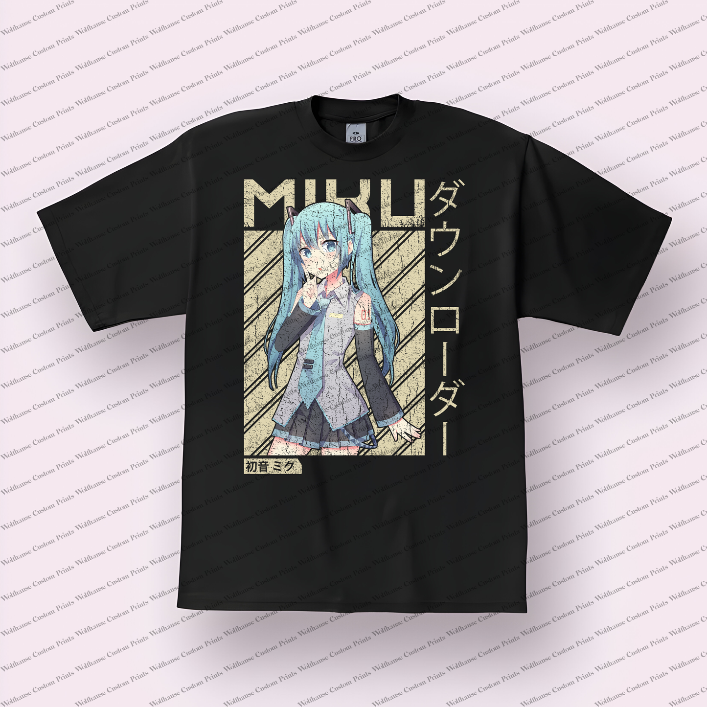 Hatsune Miku Distressed Design Graphic Tee