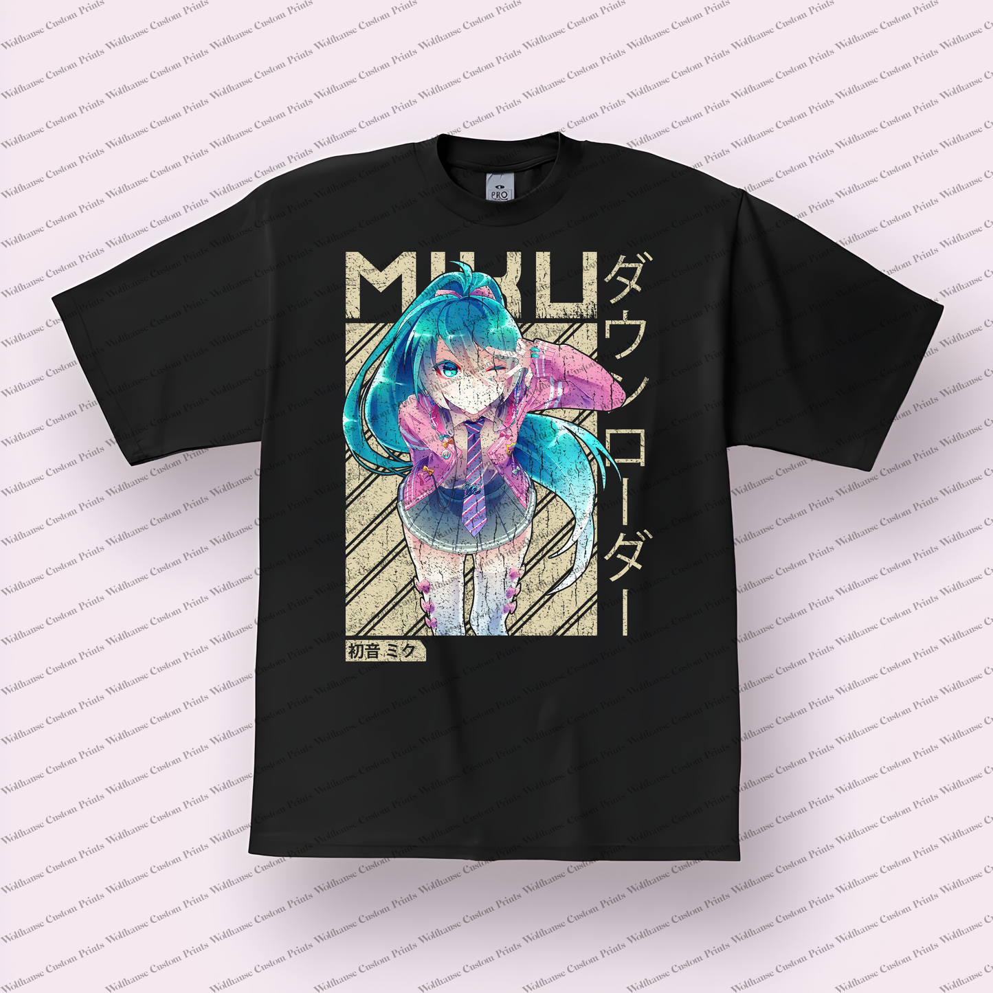 Hatsune Miku Distressed Design Graphic Tee