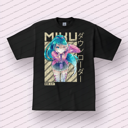 Hatsune Miku Distressed Design Graphic Tee