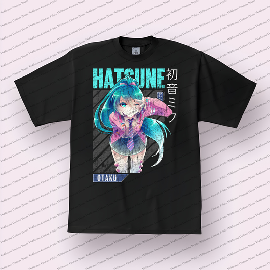 Hatsune Miku Distressed Design Graphic Tee