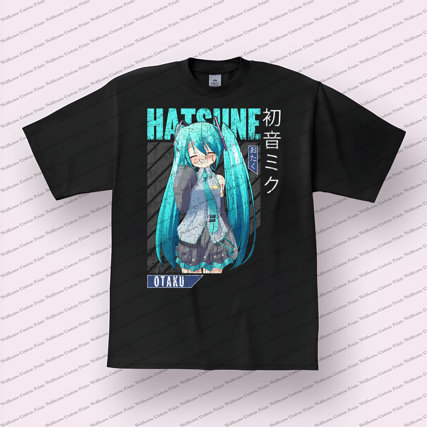 Hatsune Miku Distressed Design Graphic Tee