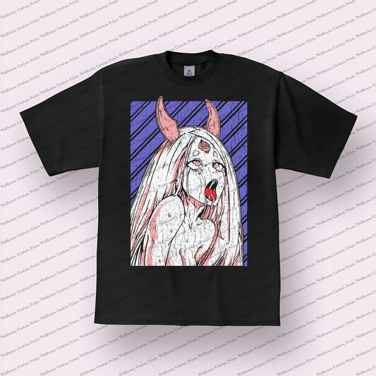 Hentai Distressed Design Graphic Tee