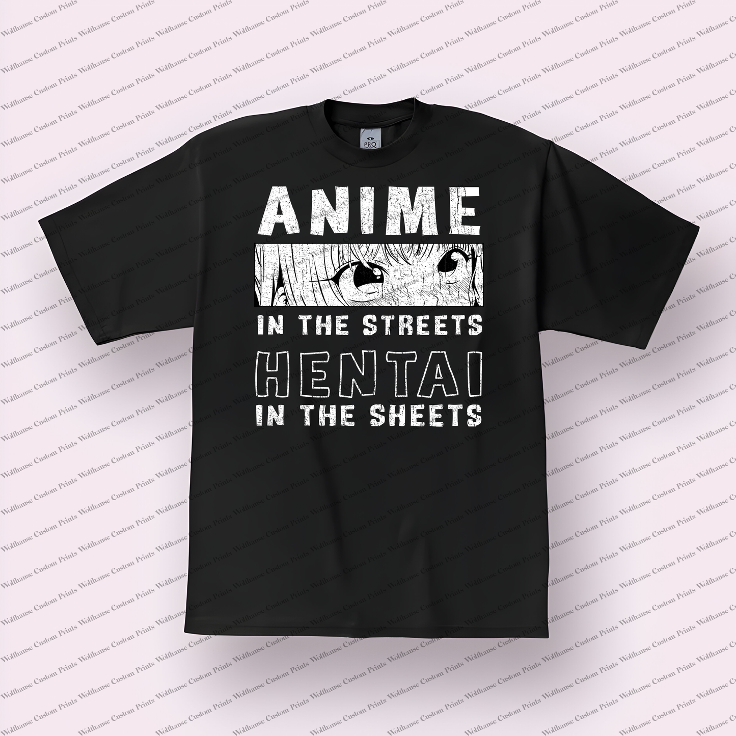 Hentai Distressed Design Graphic Tee