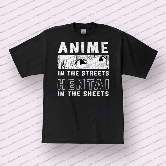 Hentai Distressed Design Graphic Tee