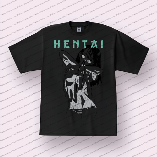 Hentai Distressed Design Graphic Tee