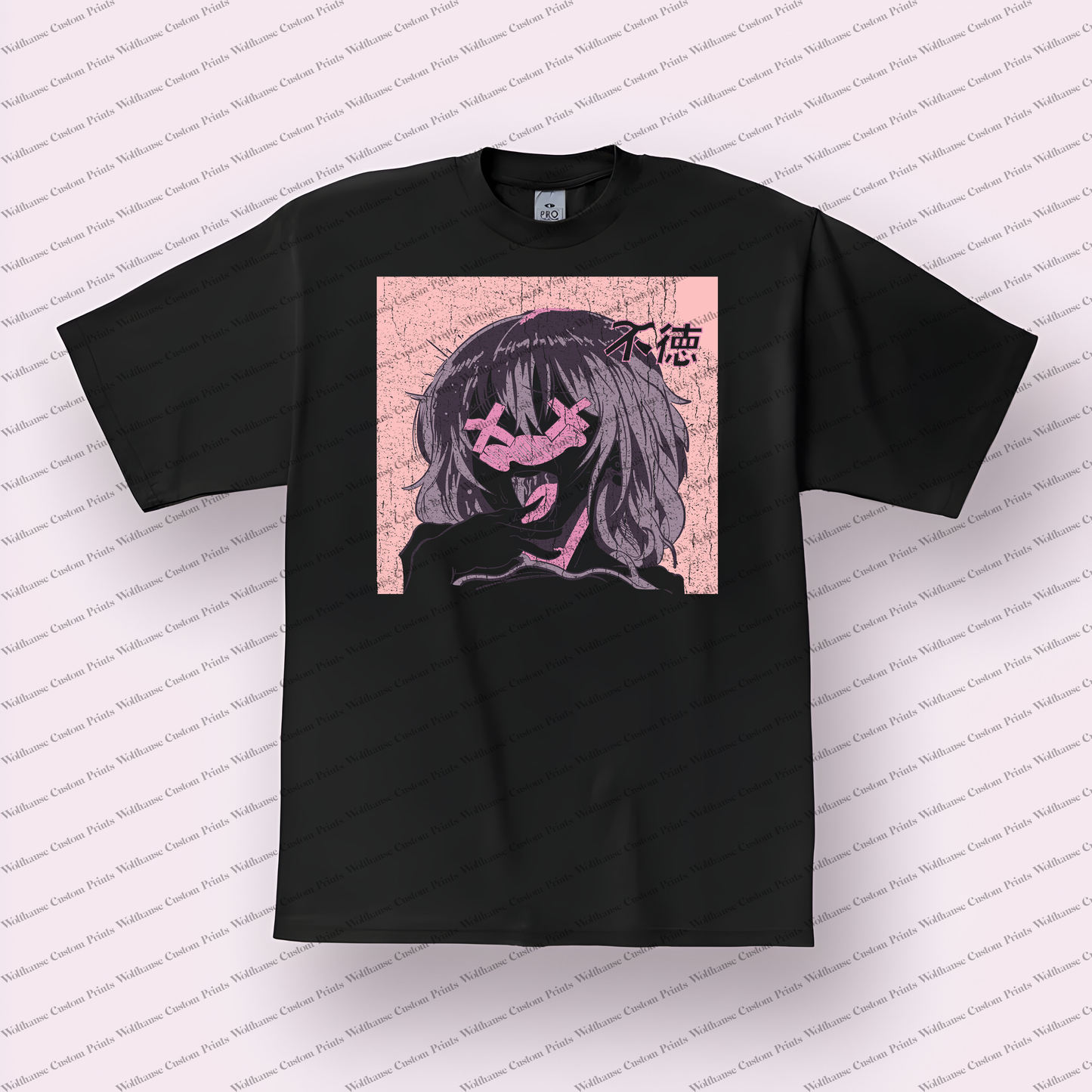 Hentai Distressed Design Graphic Tee