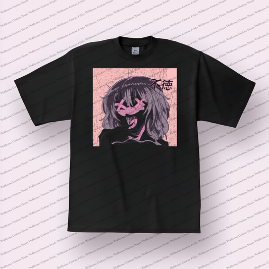 Hentai Distressed Design Graphic Tee