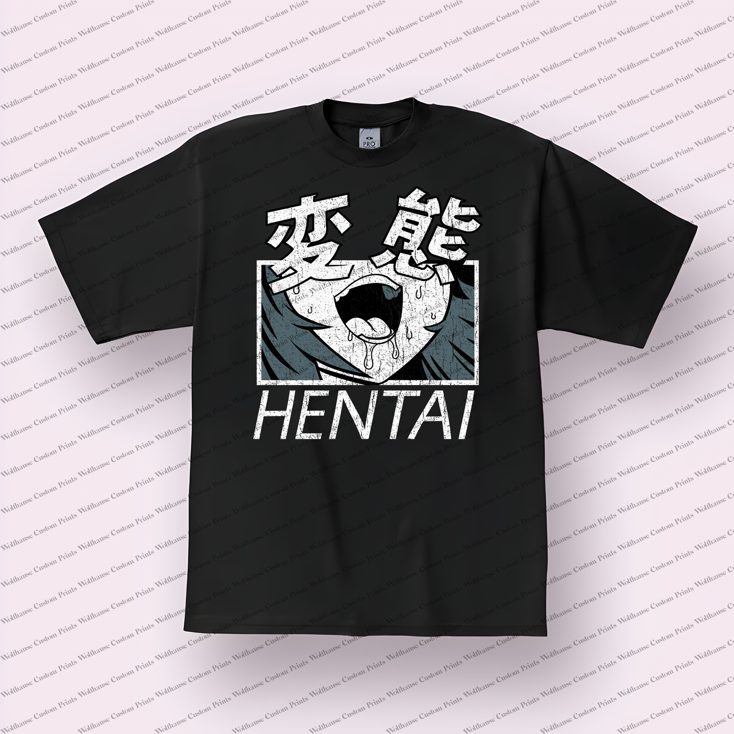 Hentai Distressed Design Graphic Tee